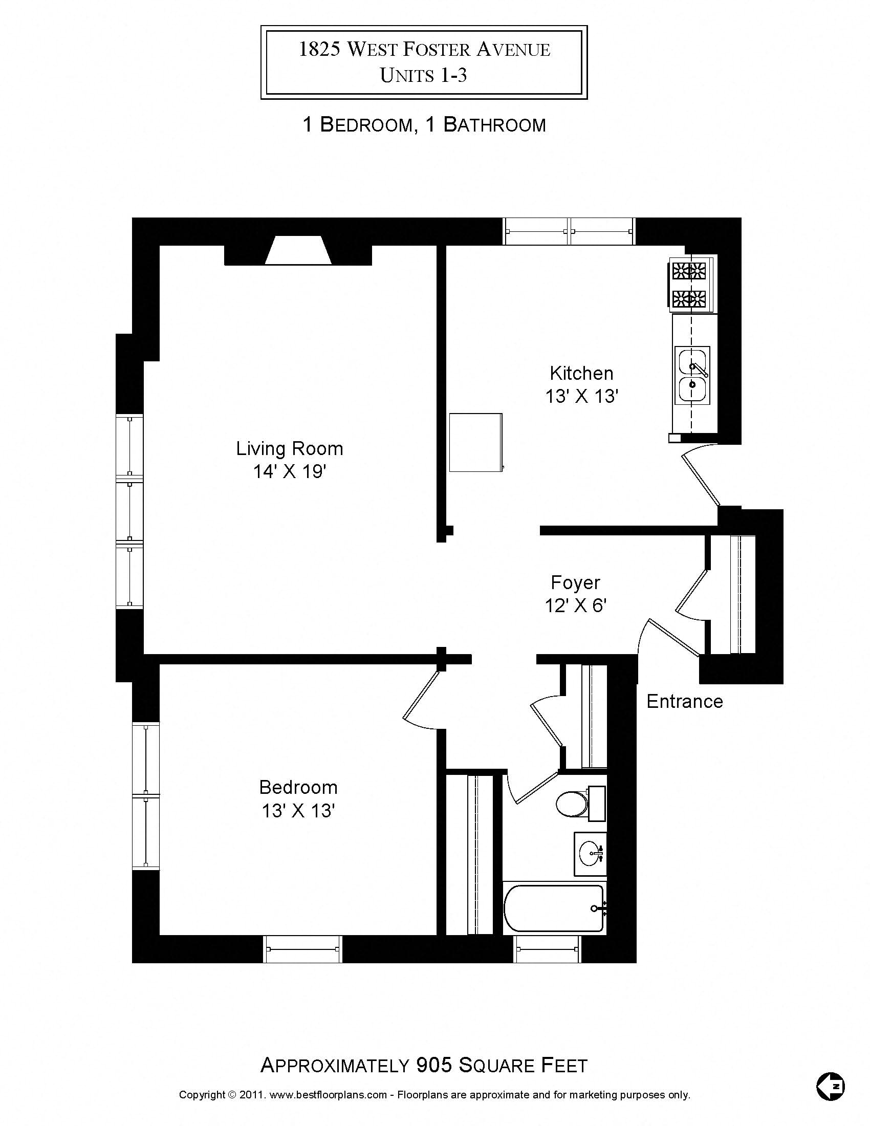 1825-39 W. Foster / 5131-37 N. Wolcott Studio-2 Beds Apartment for Rent - Photo Gallery 31